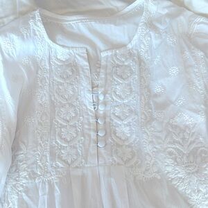 Cam b used over bathing suits or a top alone hand braided stitched bright white